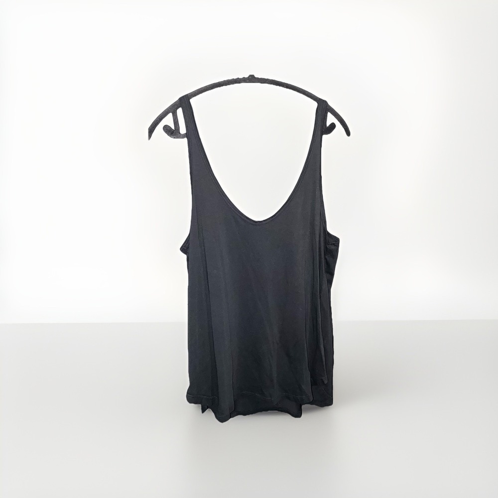 Nation LTD Women's Sleeveless V Neck‎ Tank Top Black Size 4 Supima Cotton